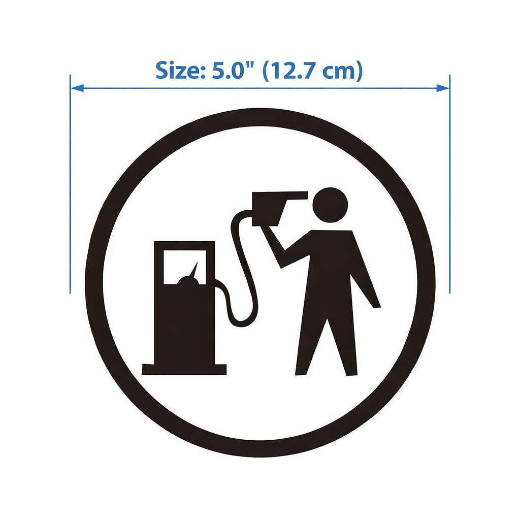 Funny Fuel Cap Sticker – Gas Diesel Warning Decal, Waterproof Car Fuel Tank Cover Humor Label