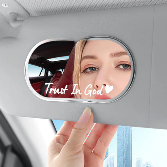 Faith Car Mirror Decal – Trust in God Sticker for Women Drivers | Inspirational Rearview Accessory