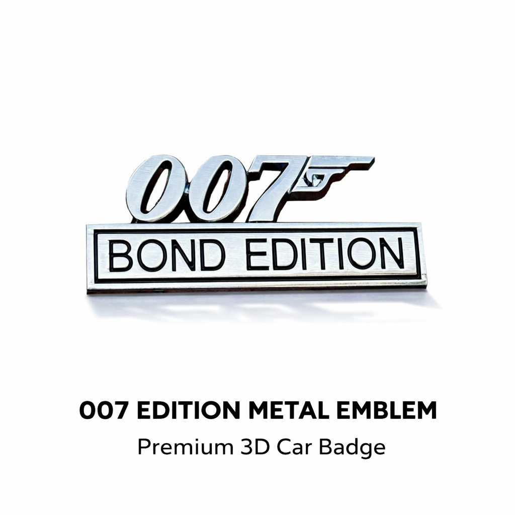 007 Edition 3D Metal Car Emblem Badge – Bond Style Auto Fender Trunk Decal, Waterproof Adhesive Vehicle Decoration
