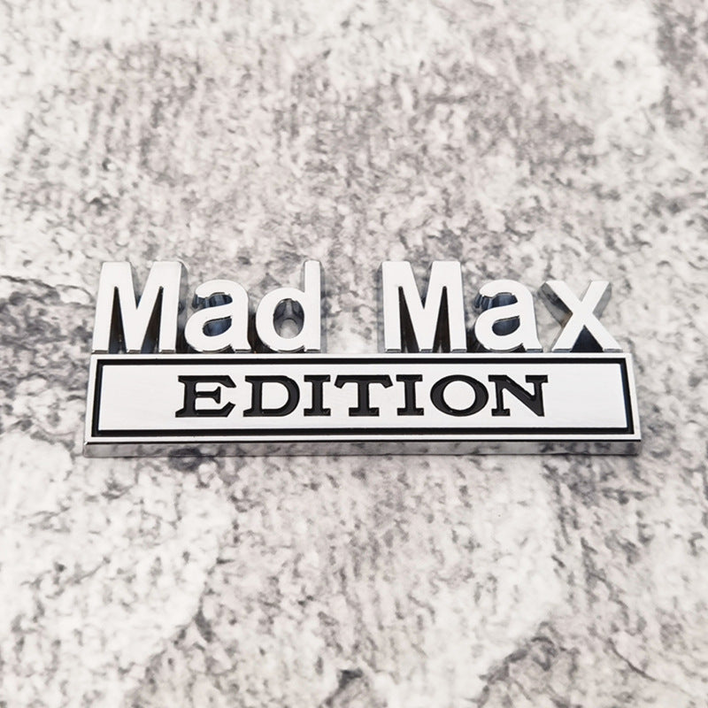 MAD MAX Edition 3D Metal Car Emblem – Premium Badge Decal for Truck SUV Fender Tailgate