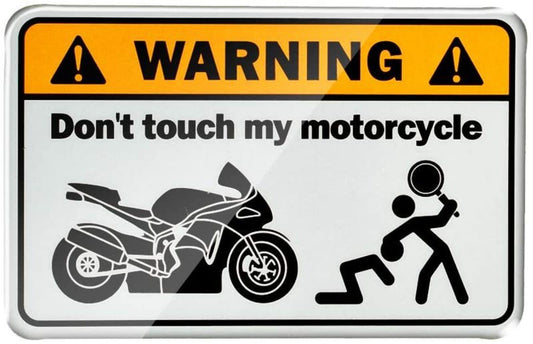 Motorcycle Tank Sticker – 3D "Don't Touch My Bike" Decal, Universal Fit for Yamaha KTM Ducati – Bold Warning, Show Your Attitude!