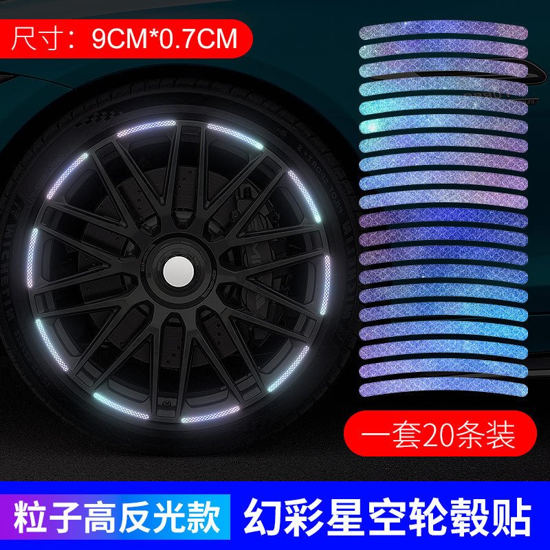 Car Wheel Reflective Stickers – Night Safety Glow Strips with Colorful Design for Unique Style & Protection