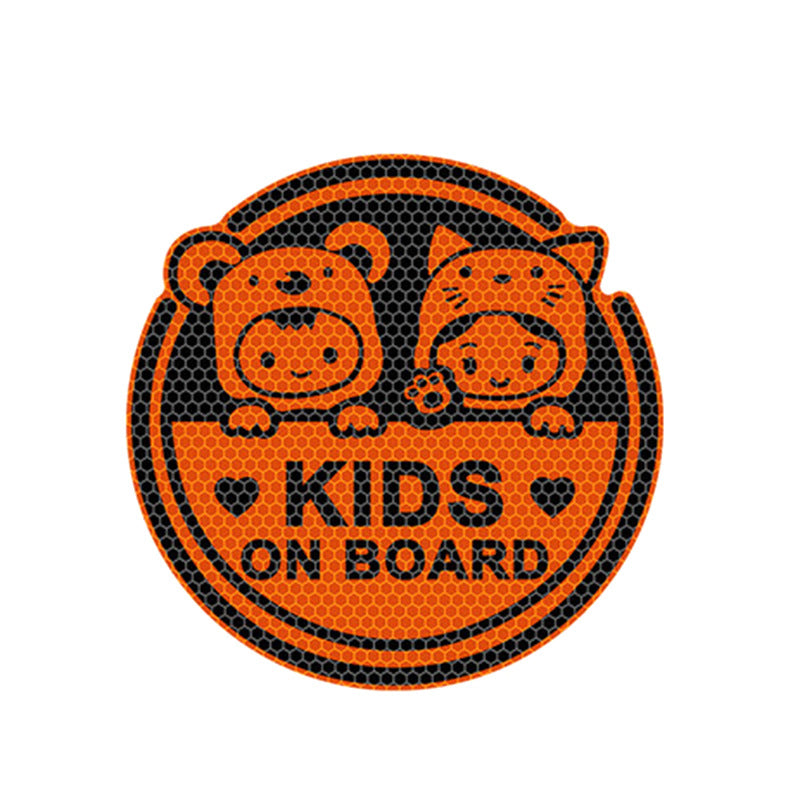 Cute Baby On Board Reflective Sticker – Adorable Car Window Warning Decal for Child Safety
