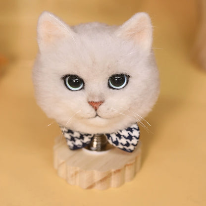 Custom Felt Pet Bobblehead – Handmade Car Dashboard Decor for Cat & Dog Lovers, Unique Gift for Pet Owners