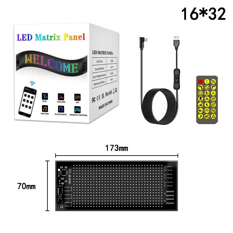 Flexible LED Car Display | Wireless App Control | Customizable Messaging | Drive with Innovation