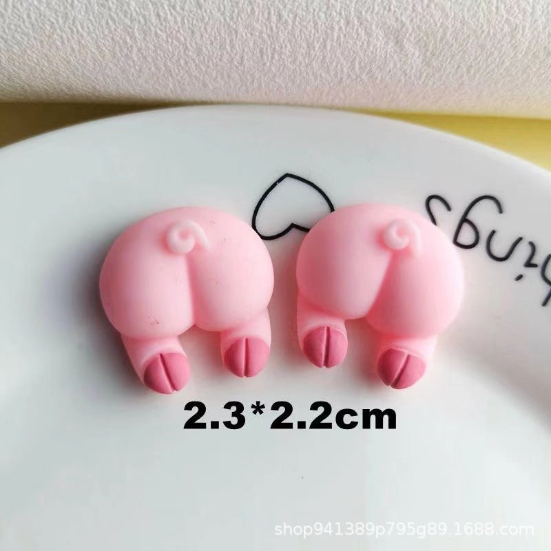 Cute Animal Butt Fridge Magnet – Resin Cartoon Decor for Kitchen & Photo Wall