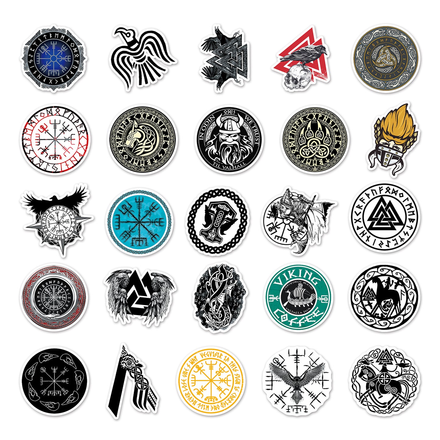 50pcs Viking Pirate Graffiti Stickers | Waterproof & Durable | Ideal for Laptops, Skateboards, Luggage | Express Your Unique Style