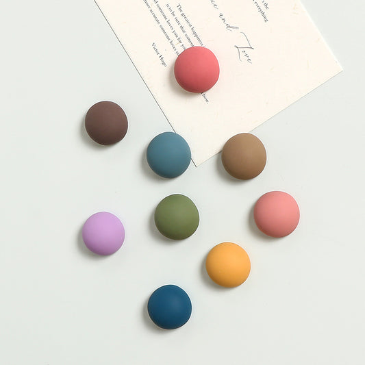 Macaron Magnetic Fridge Magnets – Strong Resin Half-Dome for Photo Display | Aesthetic Pastel Decor for Cozy Home Vibes