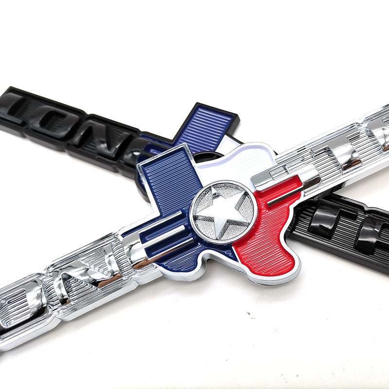 Car Decal LoneStar Texas Emblem | Waterproof & Weatherproof | Unique Side Door Sticker | Show Your Texas Pride