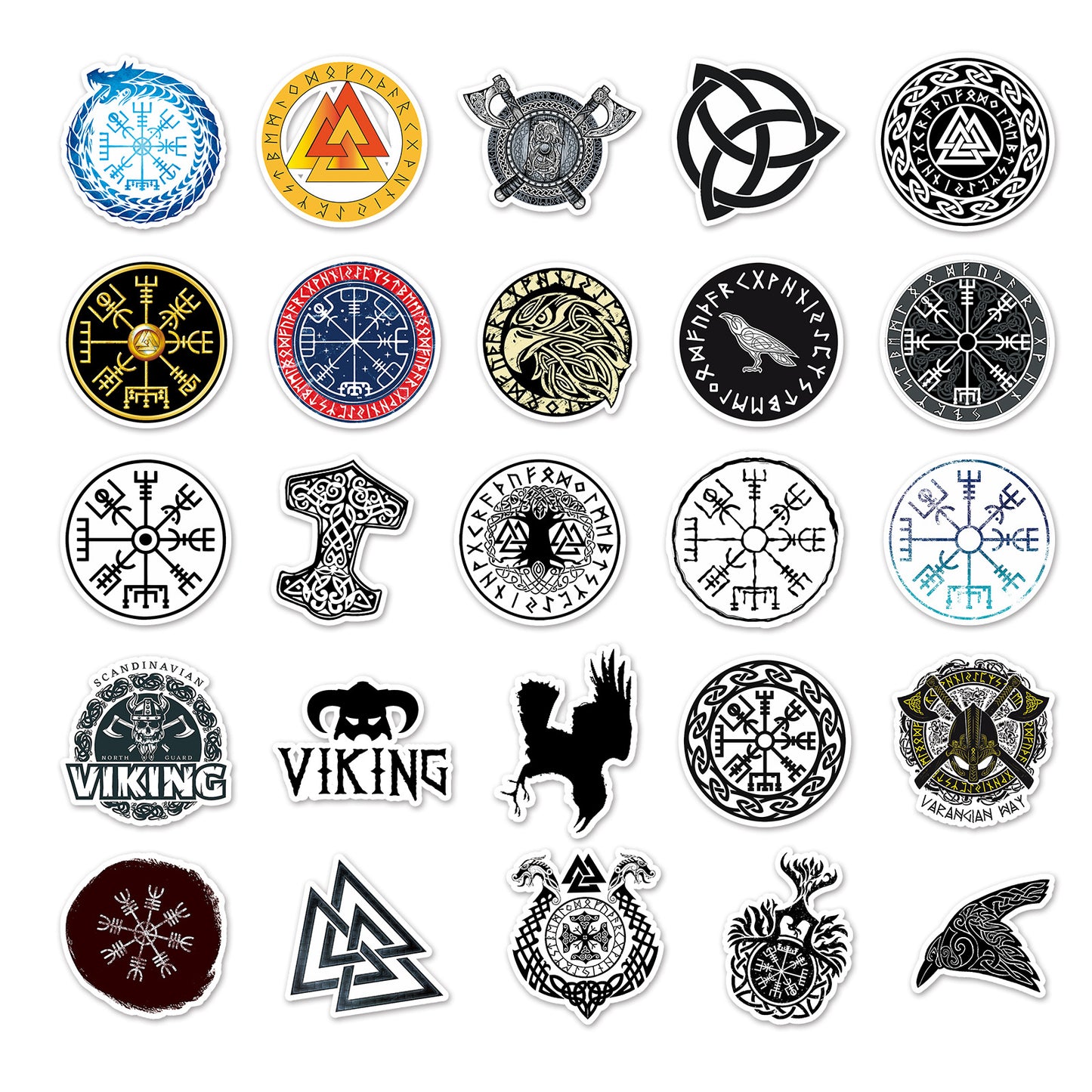 50pcs Viking Pirate Graffiti Stickers | Waterproof & Durable | Ideal for Laptops, Skateboards, Luggage | Express Your Unique Style