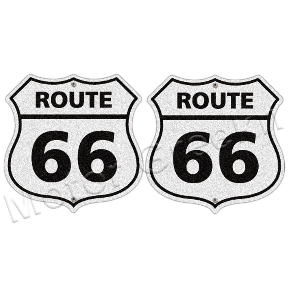 Retro Motorcycle Sticker – Waterproof Matte Route 66 Decal | Durable USA Road Trip Decor | Car, Laptop, Bike Vibes