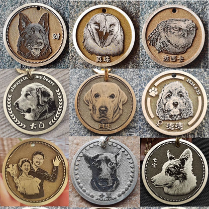 Custom Pet Photo Keychain | Lost‑Prevention Engraved Pet Tag | Personalized Memorial Gift for Cat & Dog Lover