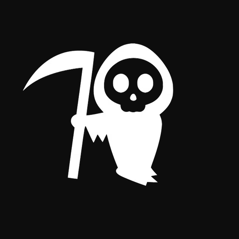 Car Sticker Reaper Skull Decal – Waterproof Horror Design for Laptop, Bumper & Window, Unique Gothic Decor
