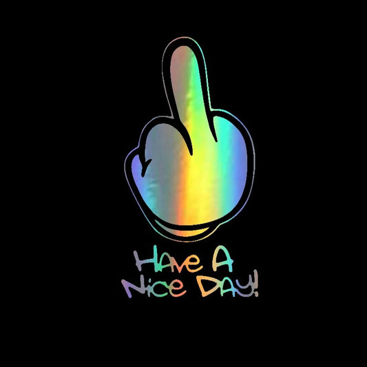 Funny Middle Finger Car Sticker – Waterproof Vinyl Decal for Window or Body, Bold Personality Statement