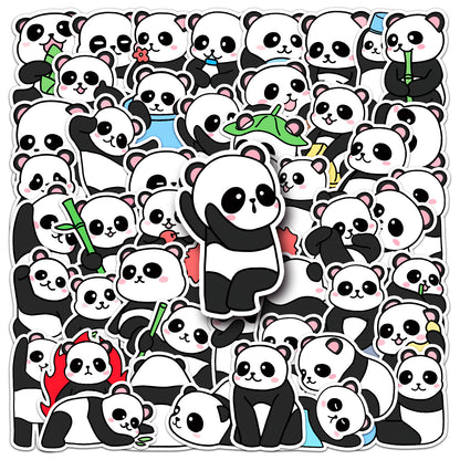 50pcs Panda Cartoon Stickers | Waterproof & Durable | Original Design | Add Fun to Your Life
