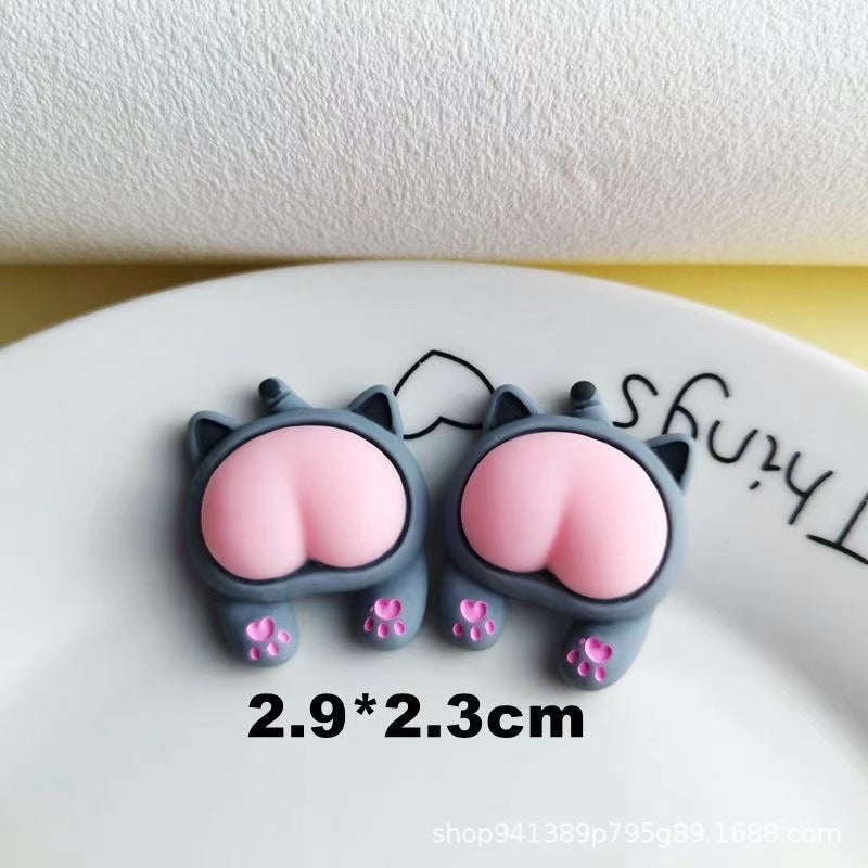 Cute Animal Butt Fridge Magnet – Resin Cartoon Decor for Kitchen & Photo Wall