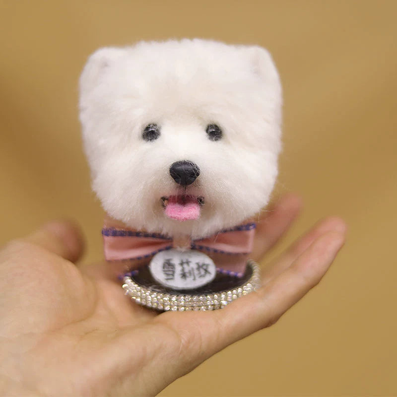 Custom Felt Pet Bobblehead – Handmade Car Dashboard Decor for Cat & Dog Lovers, Unique Gift for Pet Owners