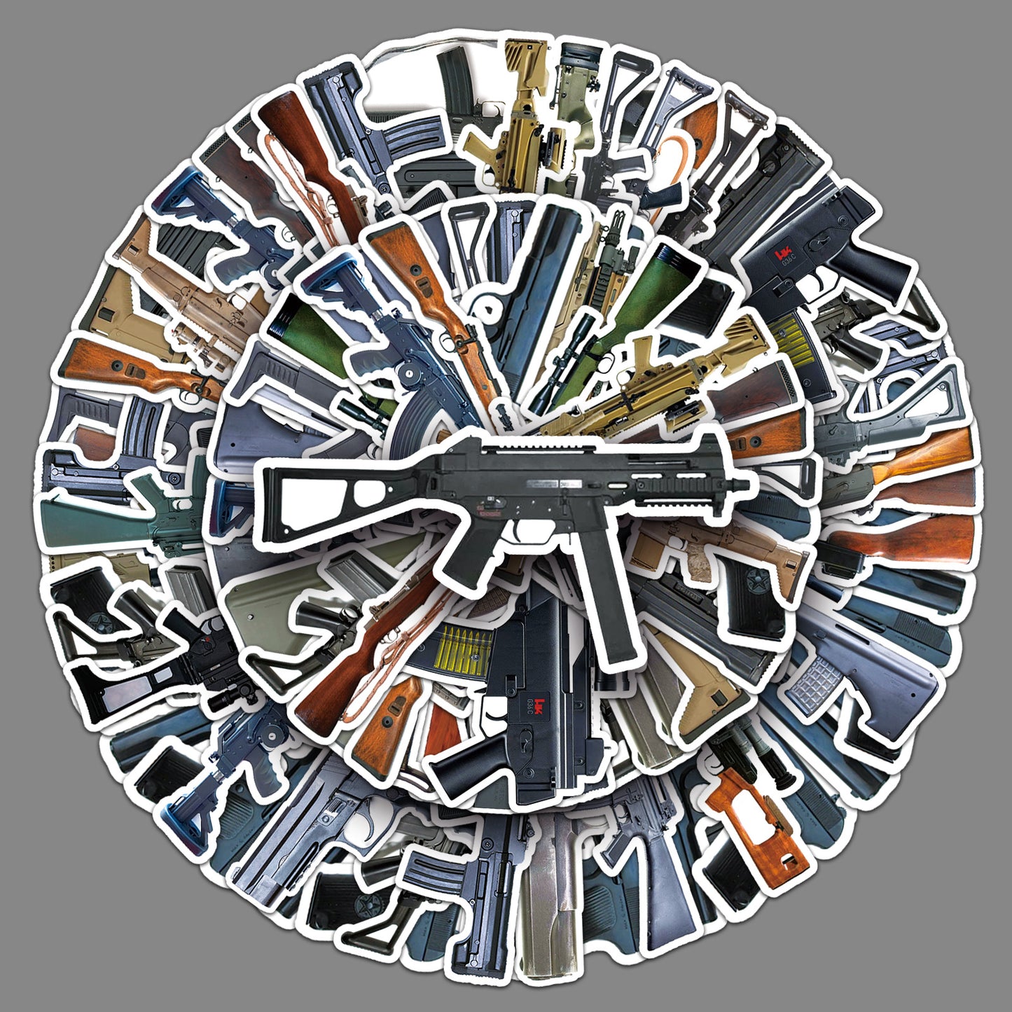 Military Graffiti Stickers Pack (50pcs) – Waterproof DIY Decals for Skateboards, Water Bottles & Luggage – Bold & Stylish!