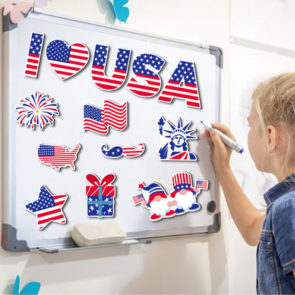🎉 Holiday Magnetic Stickers – Patriotic & Spooky Designs | Easy DIY Decor for Fridge & Garage