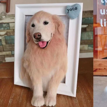 Custom Felted Pet Doll Photo Frames | Realistic Cat Dog Keepsake | DIY Memorial Frame Gift | Handmade with Love
