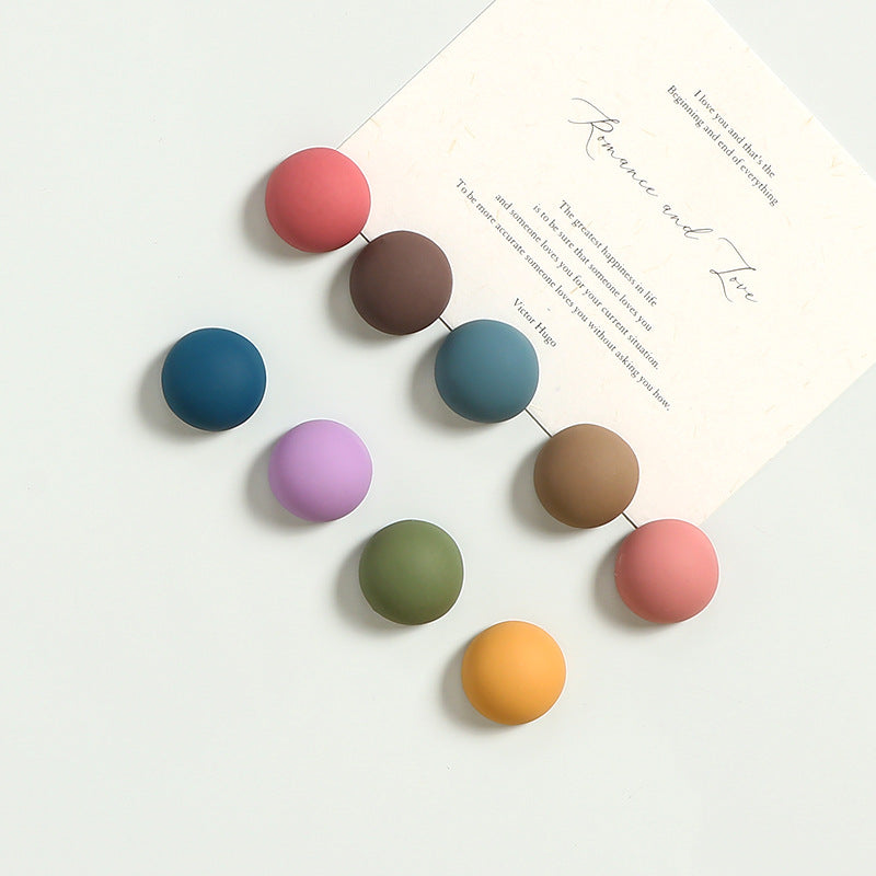 Macaron Magnetic Fridge Magnets – Strong Resin Half-Dome for Photo Display | Aesthetic Pastel Decor for Cozy Home Vibes