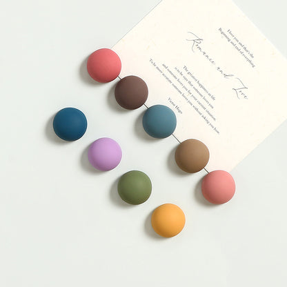 Macaron Magnetic Fridge Magnets – Strong Resin Half-Dome for Photo Display | Aesthetic Pastel Decor for Cozy Home Vibes