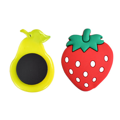 Cute Fruit Cartoon Fridge Magnets – PVC Soft Rubber Educational Magnetic Stickers for Kids