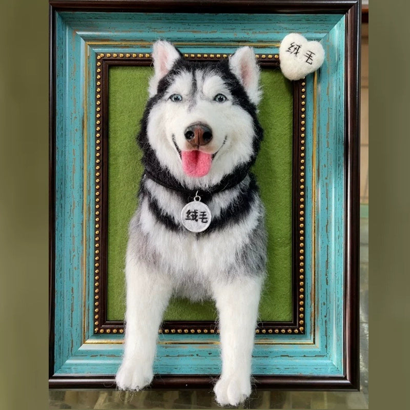 Custom Felted Pet Doll Photo Frames | Realistic Cat Dog Keepsake | DIY Memorial Frame Gift | Handmade with Love