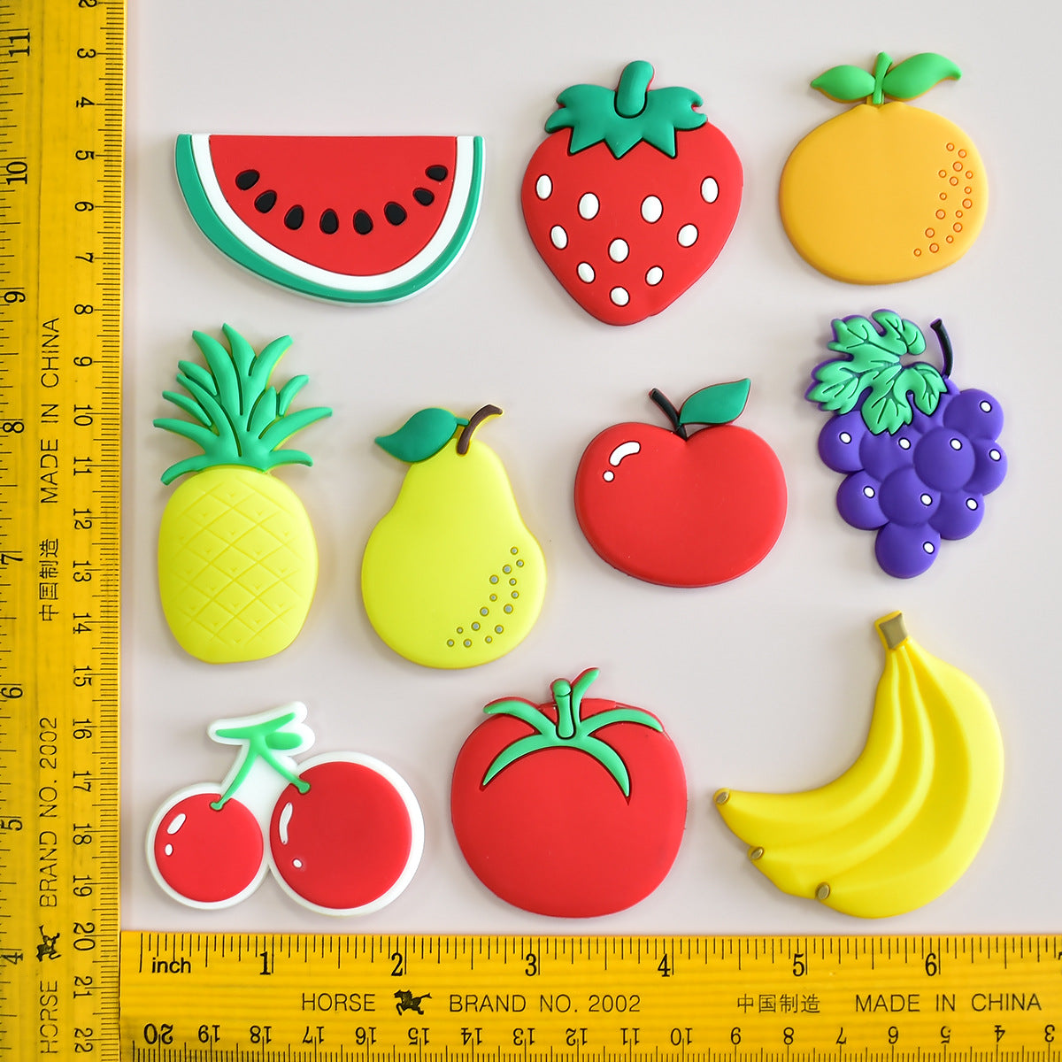 Cute Fruit Cartoon Fridge Magnets – PVC Soft Rubber Educational Magnetic Stickers for Kids