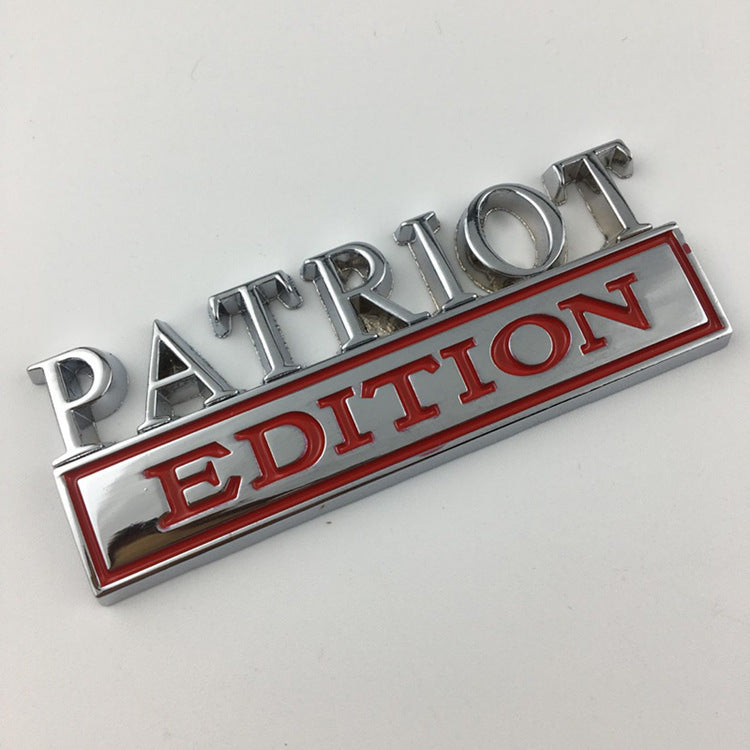 3D Metal Patriot Edition Car Badge | Universal Fender Emblem Sticker for Jeep Trucks SUVs | Weatherproof Auto Decal