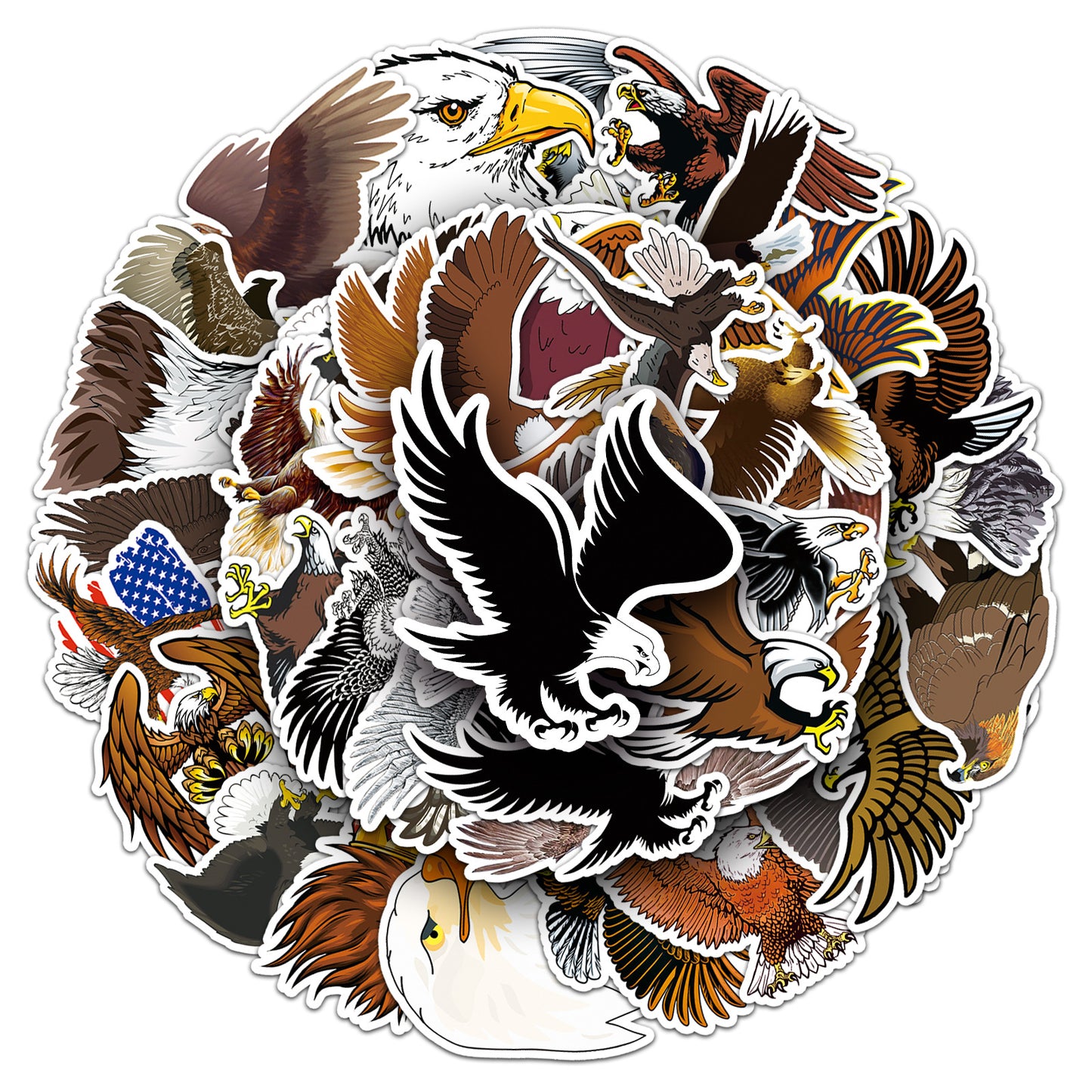 50PCS Eagle Graffiti Stickers | Waterproof & Durable | Perfect for Skateboards, Phone Cases, Luggage | DIY Personalization