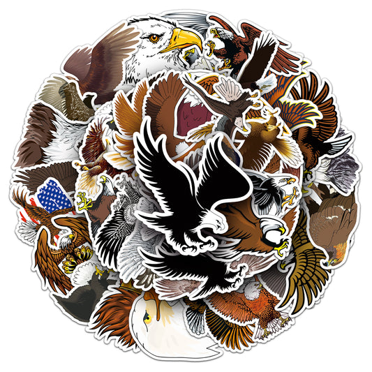 50PCS Eagle Graffiti Stickers | Waterproof & Durable | Perfect for Skateboards, Phone Cases, Luggage | DIY Personalization