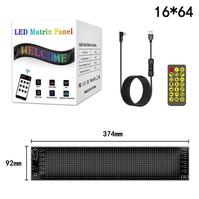 Flexible LED Car Display | Wireless App Control | Customizable Messaging | Drive with Innovation