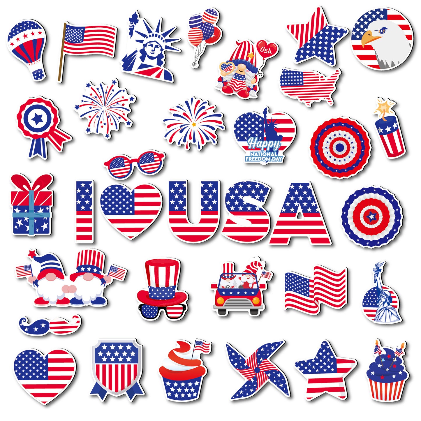 🎉 Holiday Magnetic Stickers – Patriotic & Spooky Designs | Easy DIY Decor for Fridge & Garage