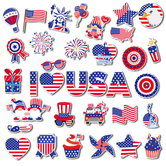 🎉 Holiday Magnetic Stickers – Patriotic & Spooky Designs | Easy DIY Decor for Fridge & Garage