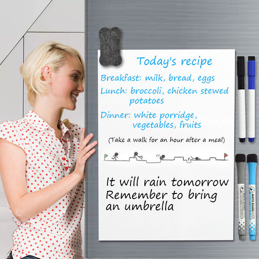 A3/A4/A5 Magnetic Dry-Erase Whiteboard Sticker | Home & Office Memo Board | PET Material | Effortless Daily Notes