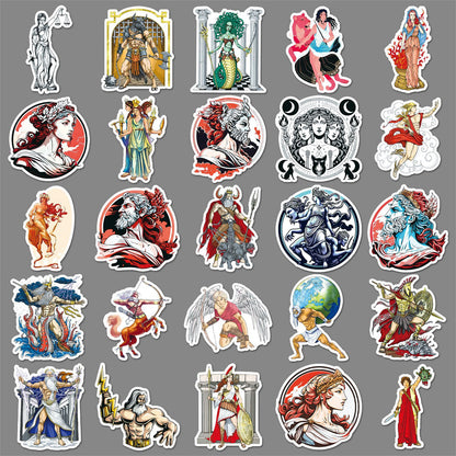 Greek Mythology Sticker Pack – Vintage Graffiti Style, Personalized Decoration, Evoke Mythical Emotions