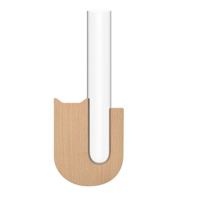 Wooden Fridge Magnet Vase | Magnetic Test Tube Design + Wall Hanging Hydroponics | Creative Home Decor | Aesthetic Ins-style Mini Vase for Plant Lovers
