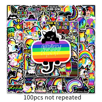 100PCS Colorful Graffiti Stickers Pack – Waterproof & Durable, Perfect for Luggage, Laptop, Phone, Car – Trendy Aesthetic Must-Have