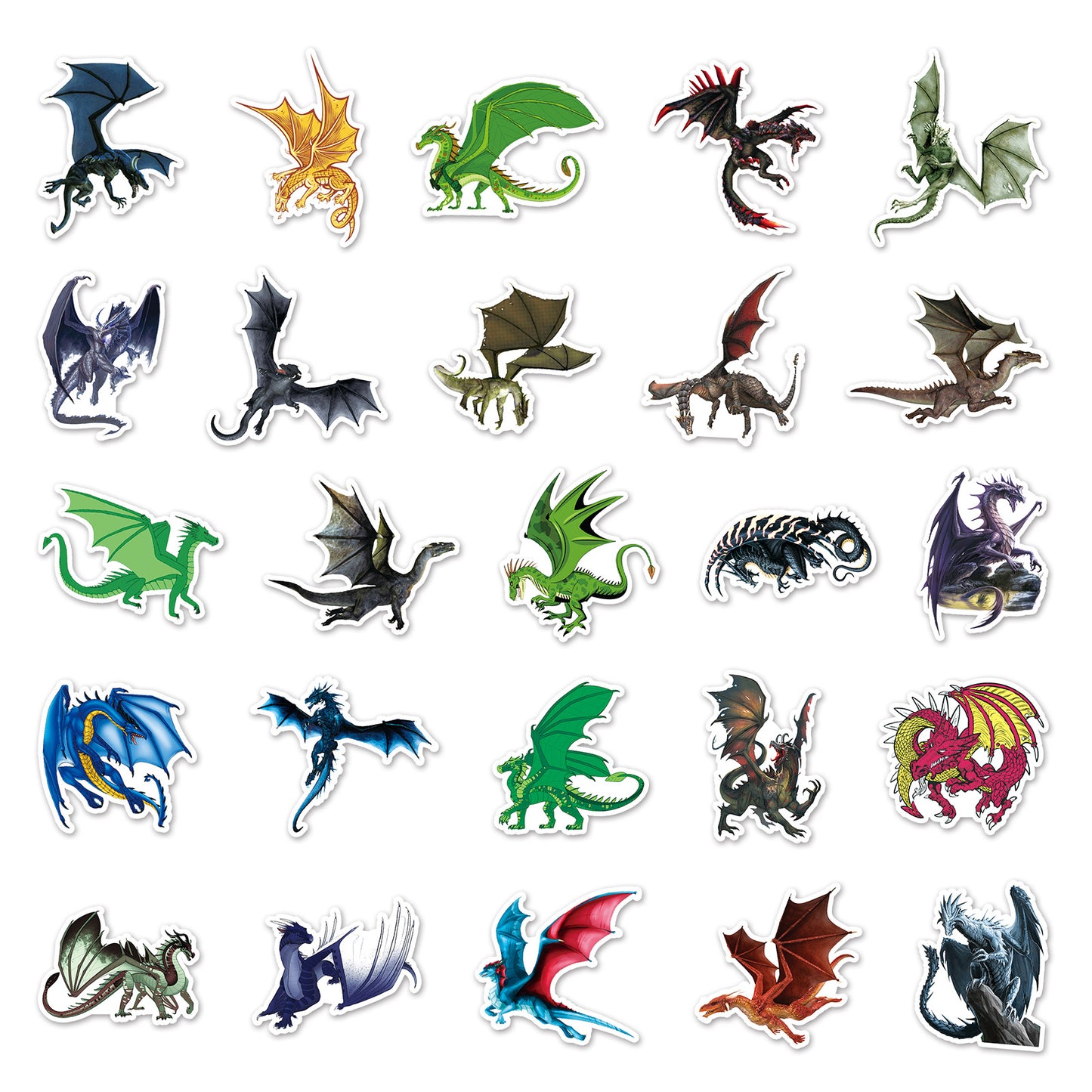 100PCS Dragon Graffiti Cartoon Animal Stickers – Waterproof & Durable, Perfect for DIY Decoration on Skateboards, Water Bottles, Luggage – Express Your Unique Style