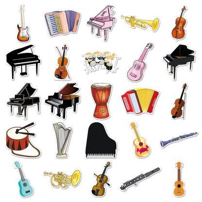 50 Pcs Graffiti Stickers for Instruments | DIY Skateboard, Phone Case, Luggage Stickers | Waterproof Cartoon Design | Creative Journal Decor Must-Have