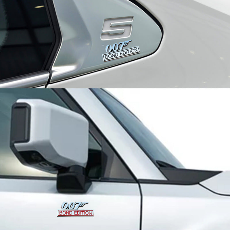 007 Edition 3D Metal Car Emblem Badge – Bond Style Auto Fender Trunk Decal, Waterproof Adhesive Vehicle Decoration