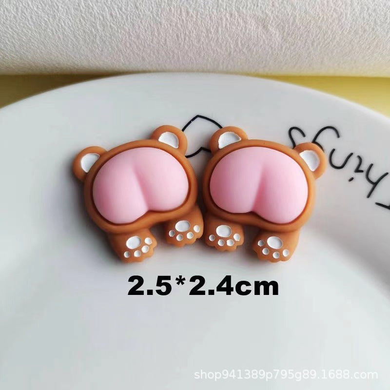 Cute Animal Butt Fridge Magnet – Resin Cartoon Decor for Kitchen & Photo Wall