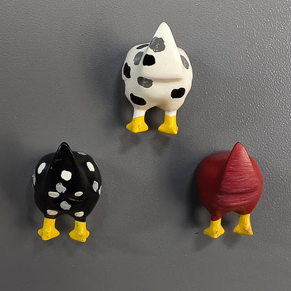 Cartoon Chicken Butt Magnetic Fridge Sticker｜3D Creative Home Decor｜Cute Kitchen Memo Magnet