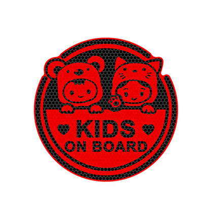 Cute Baby On Board Reflective Sticker – Adorable Car Window Warning Decal for Child Safety