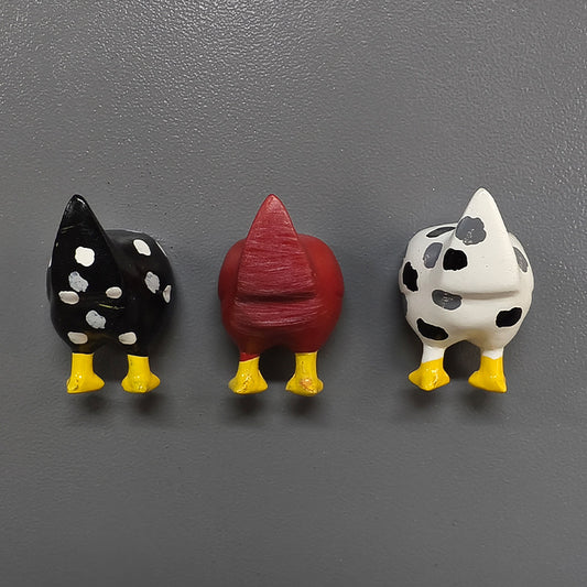 Cartoon Chicken Butt Magnetic Fridge Sticker｜3D Creative Home Decor｜Cute Kitchen Memo Magnet