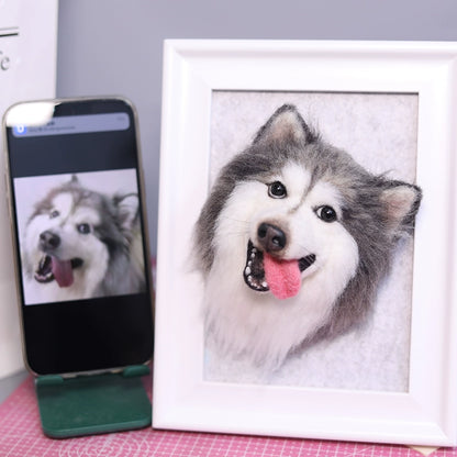 Custom Felted Pet Doll Photo Frames | Realistic Cat Dog Keepsake | DIY Memorial Frame Gift | Handmade with Love