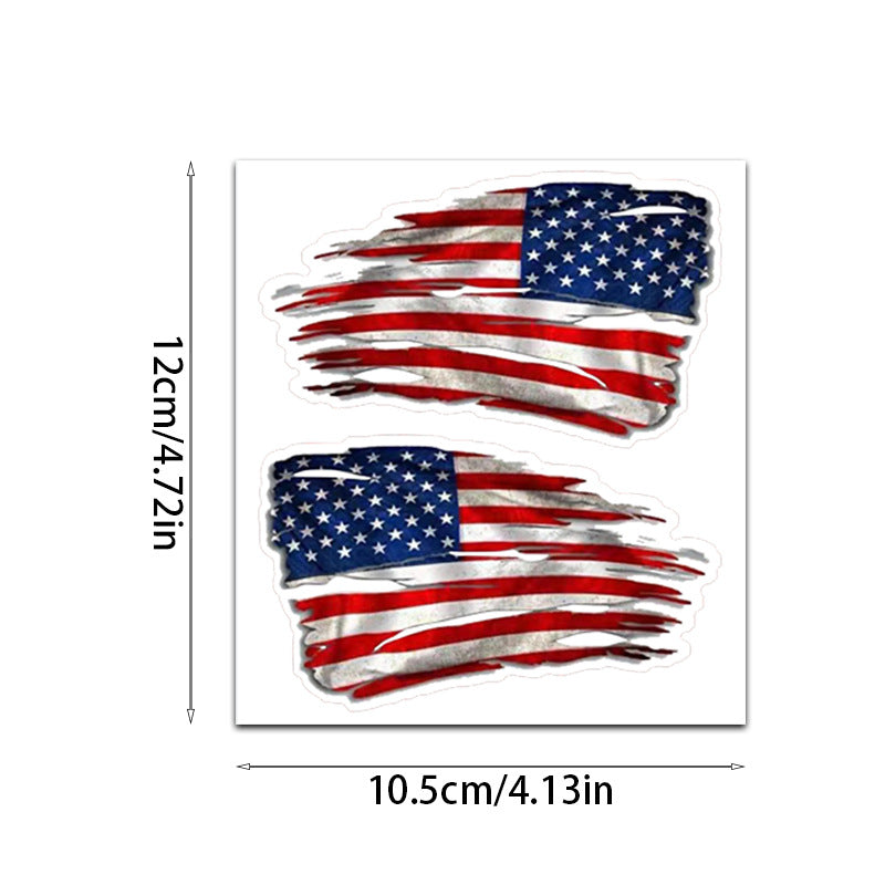 USA Flag Car Mirror Stickers – Waterproof Patriotic Decals for Rearview Mirrors | Celebrate Independence Day in Style