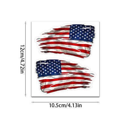USA Flag Car Mirror Stickers – Waterproof Patriotic Decals for Rearview Mirrors | Celebrate Independence Day in Style