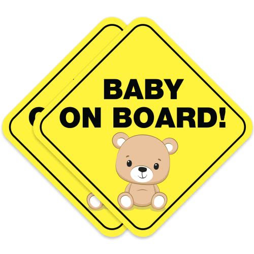 Baby on Board Reflective Bumper Sticker – Safe Driving Car Decal, Easy Removable, Cute & Protective Sign for Family
